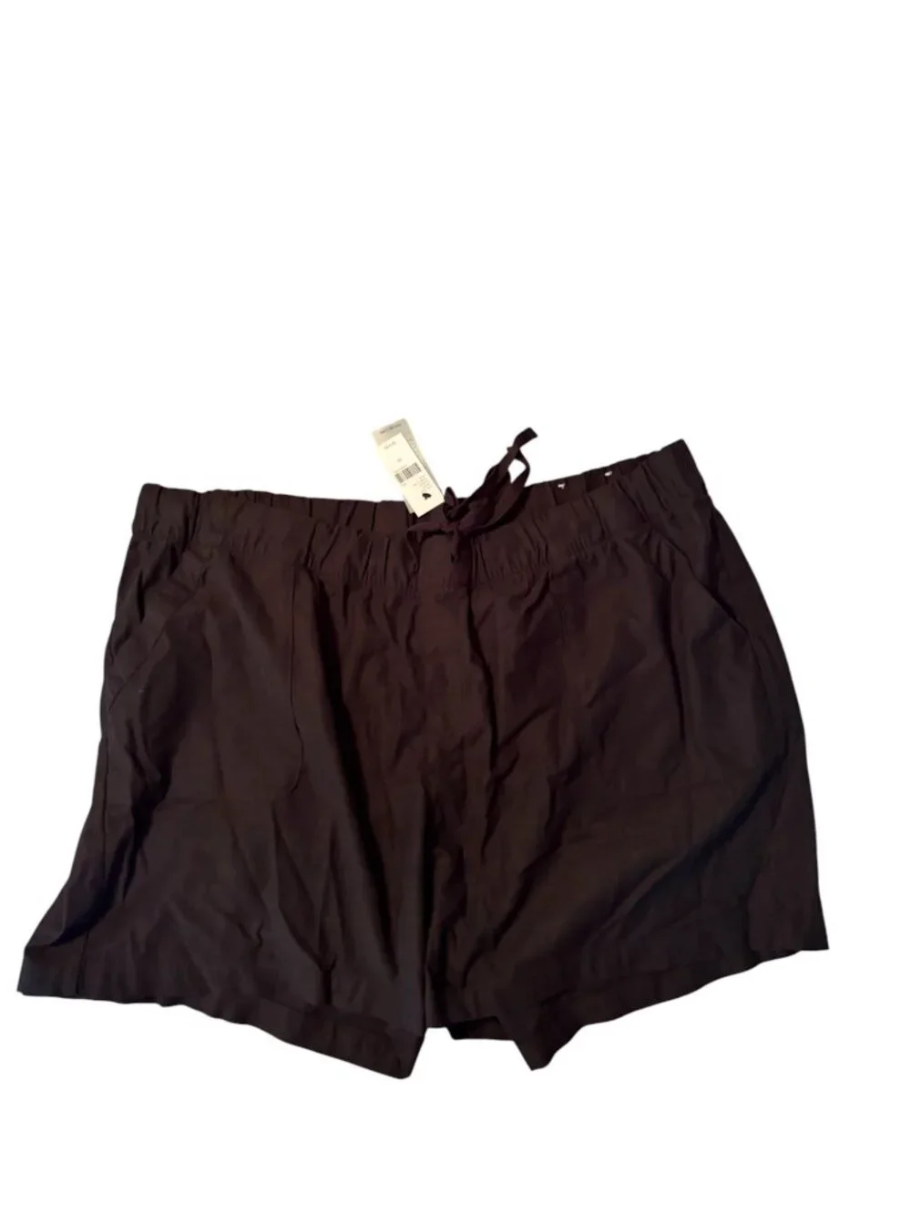 NWT Lane Bryant Size 20 Black Pull On Shorts with Drawstring Waist